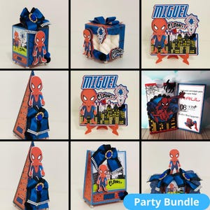 Personalized Spiderman Party Package - Editable Spiderman Birthday Bundle - Printable Spiderman Birthday Party Kit