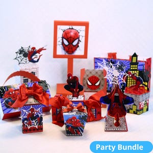 Personalized Spiderman Party Package - Editable Spiderman Birthday Bundle - Printable Spiderman Birthday Party Kit
