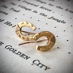 Victorian 15ct Gold Horseshoe Earrings, Circa 1880s