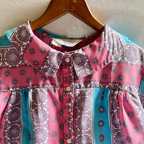 Vintage Mod Housecoat Dress | 1960s Sears Koffee … - image 3