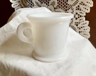 Vintage Milk Glass Planter Cup Anchor Hocking | White Diner Mug Vase | Cottage Kitchen Decor