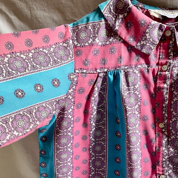 Vintage Mod Housecoat Dress | 1960s Sears Koffee … - image 5