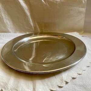 Vintage Williamsburg Stieff Pewter Charger Plate – 11&quot; Colonial Williamsburg Restoration CW59-L7