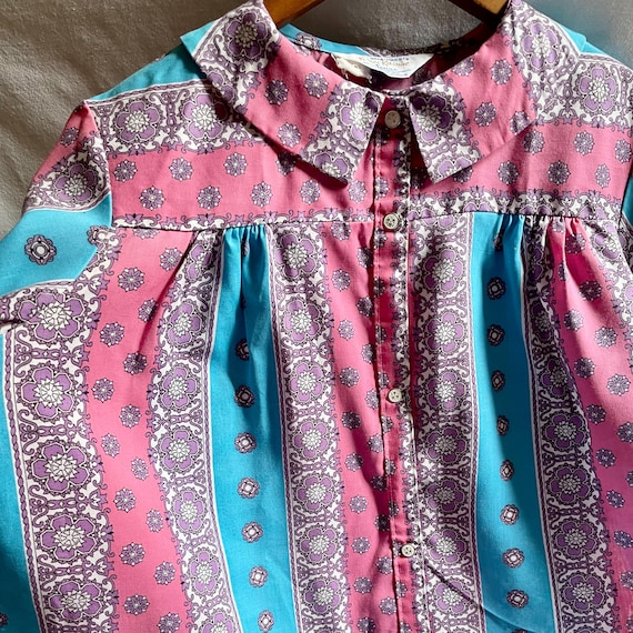 Vintage Mod Housecoat Dress | 1960s Sears Koffee … - image 6