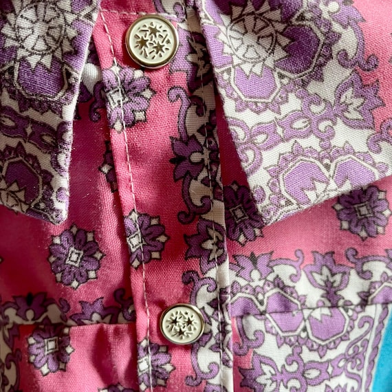 Vintage Mod Housecoat Dress | 1960s Sears Koffee … - image 8