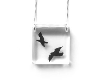 Square Birds Necklace