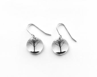 Round City Tree Earrings