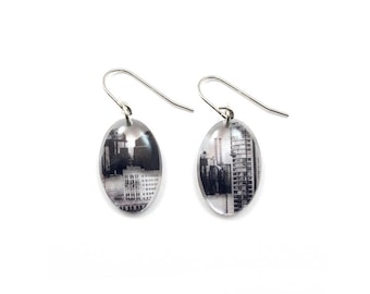 Small Oval City Earrings