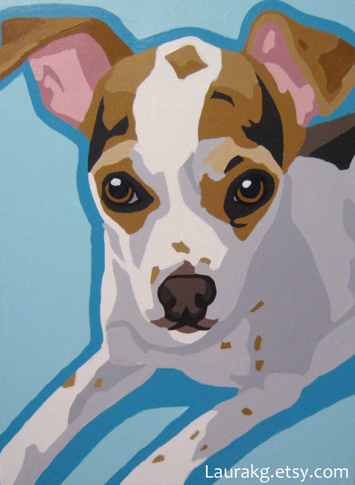 Custom 12x16 Pop Art Dog Portrait Painting of Your Pet | Etsy
