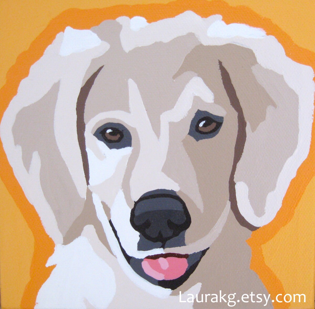 Custom 18x18 Pop Art Dog or Cat Portrait Painting Etsy