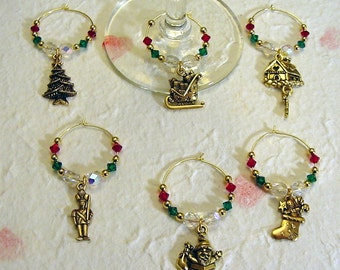 Wine Glass Rings  Hanukkah. Christmas & More