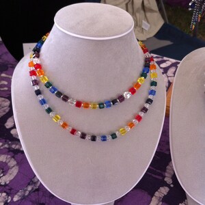 Swarovski Rainbow Cube Crystal Necklace