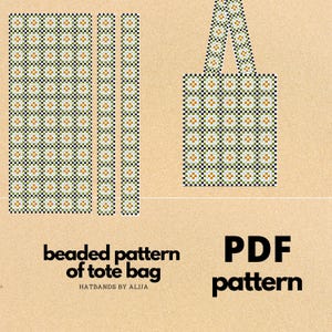Beaded Tote Bag Pattern: Miyuki Rocailles 9mm (PDF Pattern)