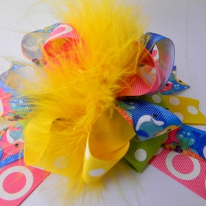 Shark Hair Bows-Shark hair bow-Ott Hair Bow-Hot pink Yellow hair bow-Blue hair bow