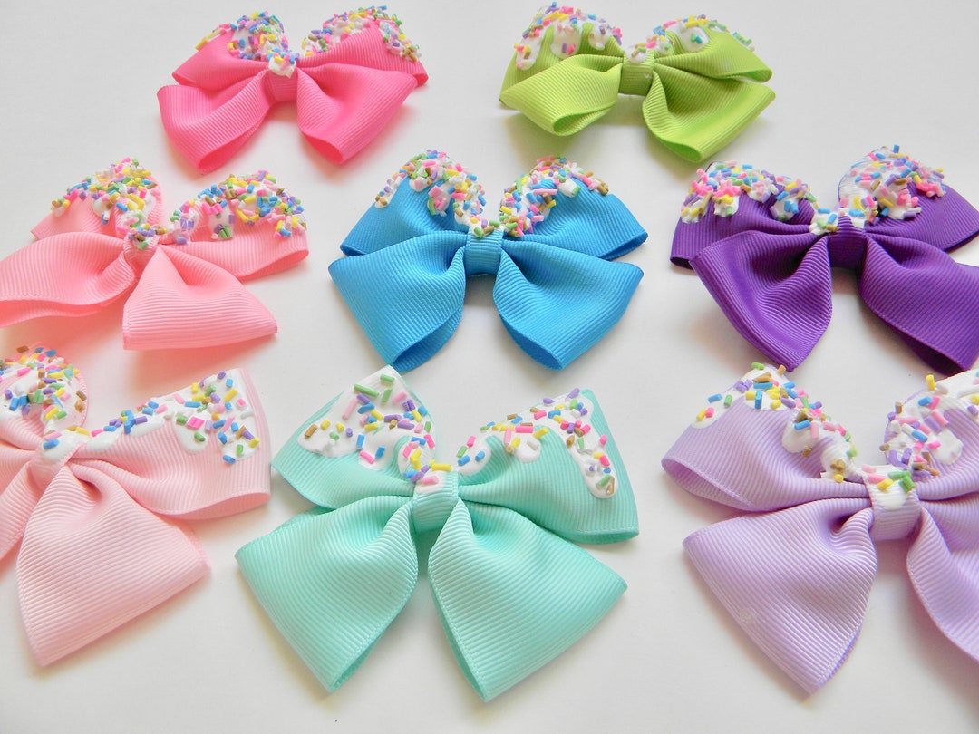 Ice Cream Hair Bowice Cream With Sprinkle Bowdonut Bowhair Candy Bow