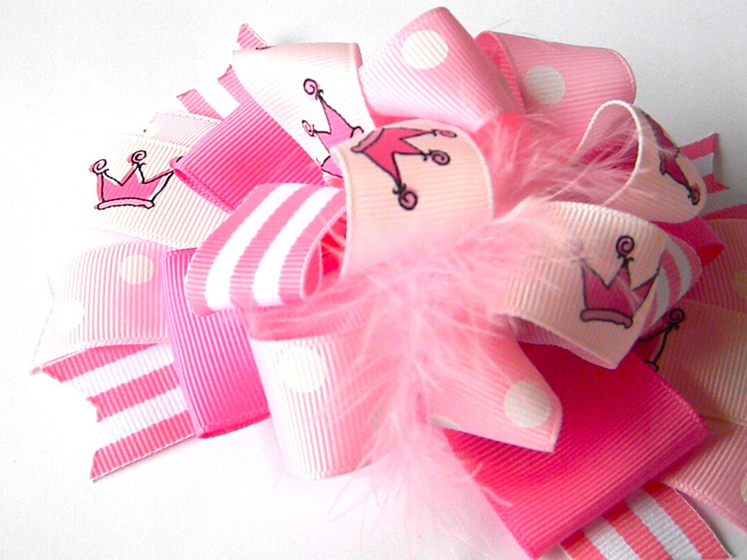 Tiara Hair bowPrincess Hair Bow OTT Bow Boutique Style Bow Etsy España