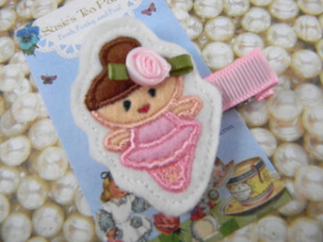 Felt Ballerina Hair Clipballet Baby Hair Clip Pink Ballerina Hair Cliptoddler Hair Clipfelt