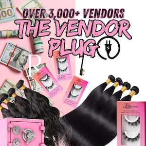 3,000+ Vendors List + Script for Hair, Lash, Wig, Makeup, Clothing Vendors | PLR MRR Digital E-Book Template Premade DFY Digital Product