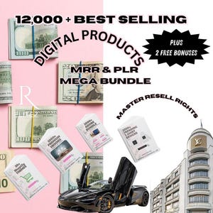 12,000+ PLR Digital Products Master Resell Rights Done For You Faceless Reels ,Prompts eBooks Planners Digital Marketing Guide