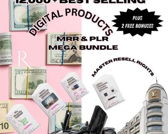 12,000+ PLR Digital Products Master Resell Rights Done For You Faceless Reels ,Prompts eBooks Planners Digital Marketing Guide