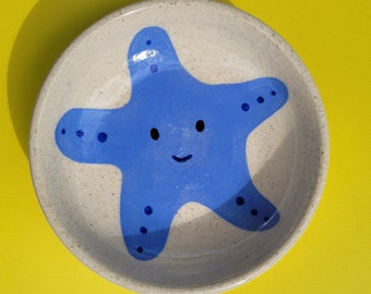 Cute Starfish Ceramic Trinket Ring Key Dish