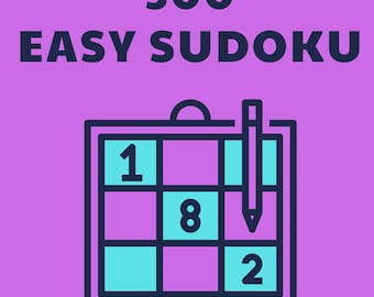 Sudoku PDF Digital Download: 300 Easy Sudoku Puzzles with Solutions