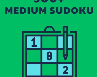 Sudoku PDF Digital Download: 500+ Medium Sudoku Puzzles with Solutions