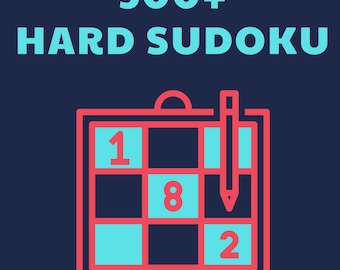 Sudoku PDF Digital Download: 500+ Hard Sudoku Puzzles with Solutions