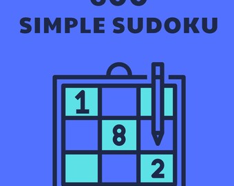 Sudoku PDF Digital Download: 600 Simple Sudoku Puzzles with Solutions