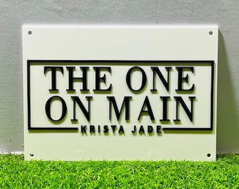 Custom White Acrylic Rectangular Business Logo Signs, Unique Wall and Door Office Sign, Acrylic 3D Lettering Signs for Your Brand