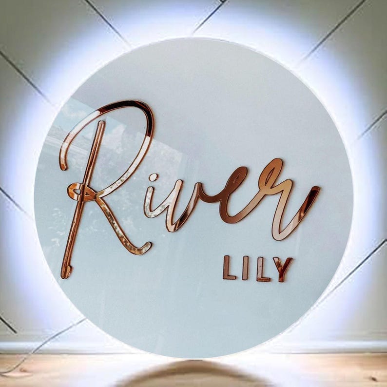 Custom 3D Round Backlit Business Sign Wall | LED Logo Sign | Backlit ...