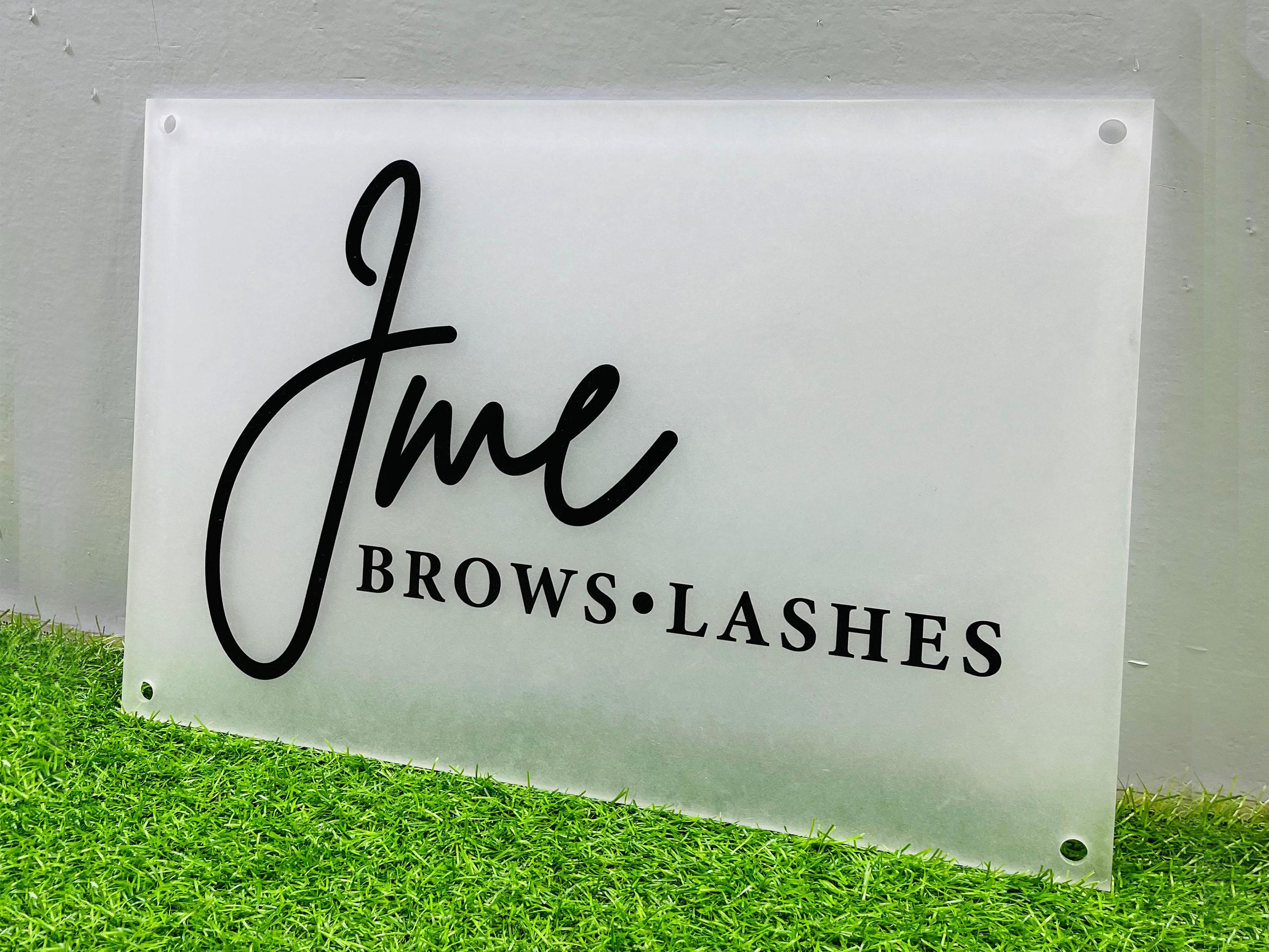 Custom Frosted Acrylic Rectangular Business Logo Signs, Acrylic 3D ...