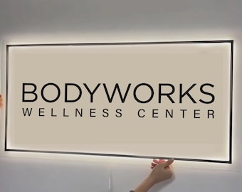 Custom LED Logo Sign, Acrylic Business Sign, Company Logo Sign, Salon Sign, Business Door Sign, Personalized Office Wall Decor