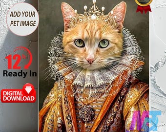 Custom Renaissance Pet Portrait: Royal Pet Art (Digital Download)