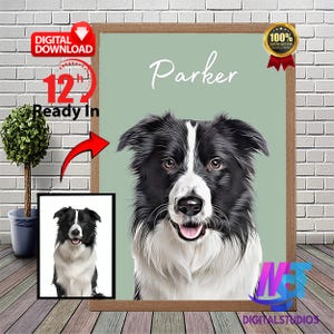 Personalized Pet Portrait: Custom Dog or Cat Art (Digital Download)