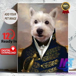 Custom Dog Portrait, Pet Portrait Royal, Historical Pet Portrait, Funny Pet Lover Gift, Royal Pet Portrait, Renaissance Dog Portraits.