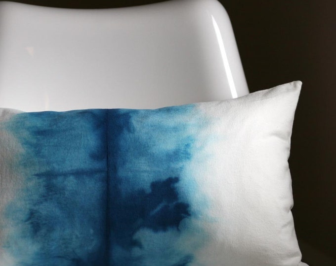 Midnight Blue Watercolors Pillow Cover Etsy