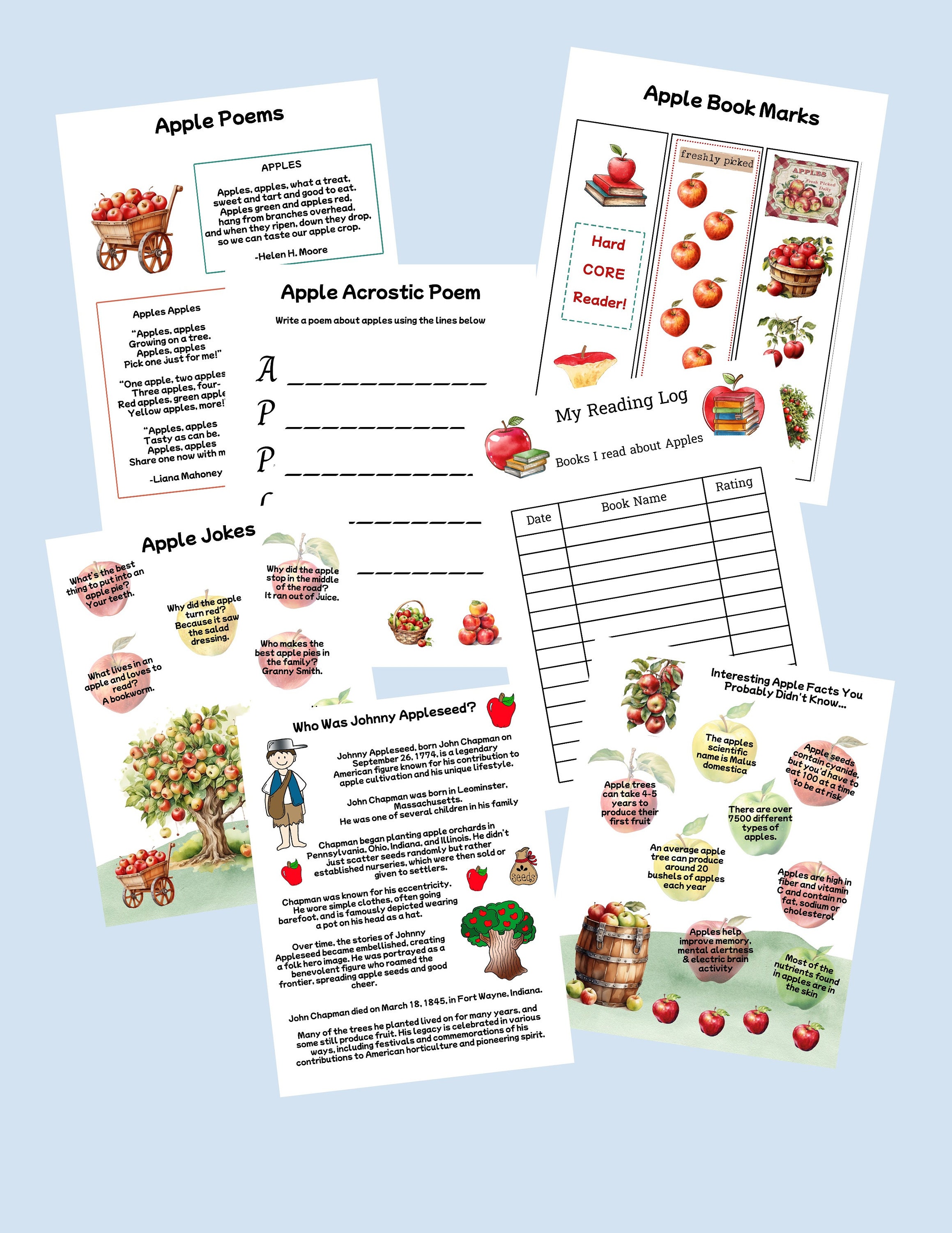 Apple Unit Study All About Apples Learn About Apples Etsy