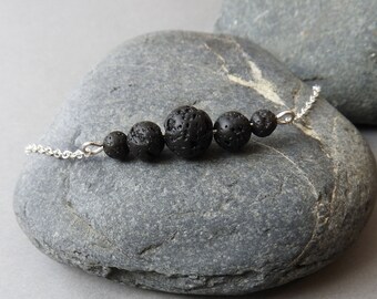 Lava Bead Essential Oil Diffuser Necklace - 5 Lava bead, Aromatherapy