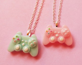 Game Controller Necklace, gamer necklace - ps2, playstation, xbox, Nintendo