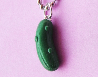 Handmade Cucumber Pickle Necklace  (R4A-B1)