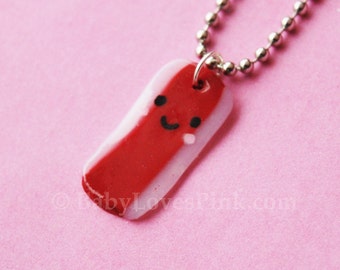 Kawaii Happy Bacon Necklace  (D1A2)