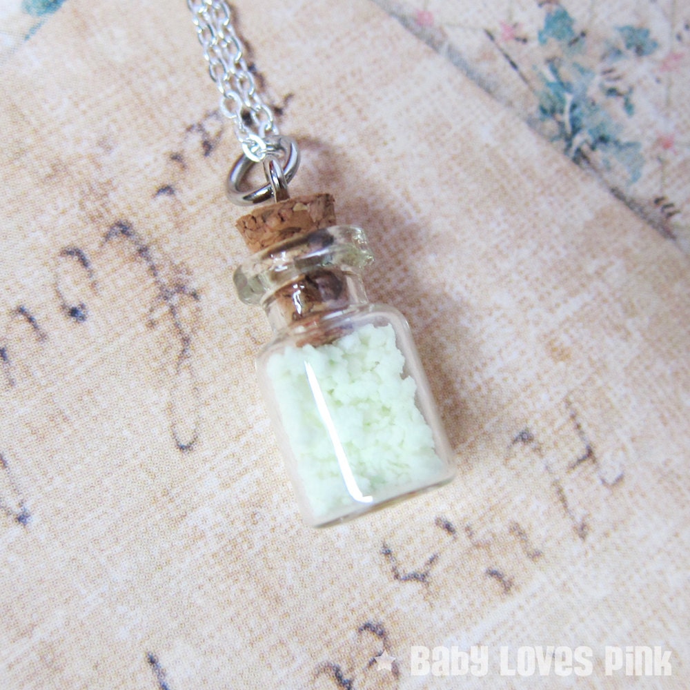 Glow in the Dark Bottle Necklace - Etsy