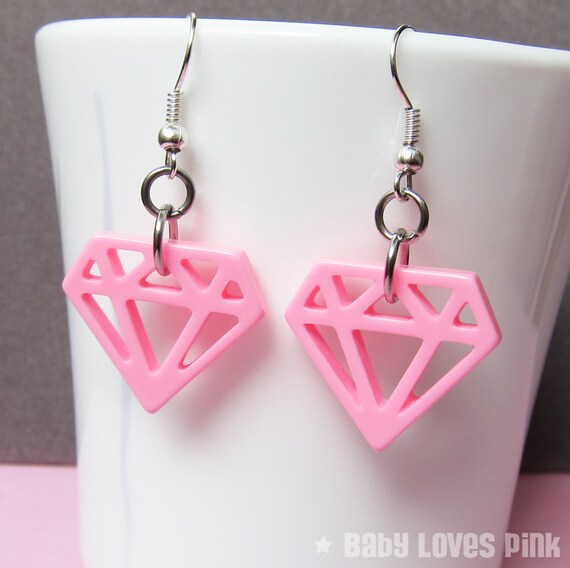 Plastic diamond deals earrings