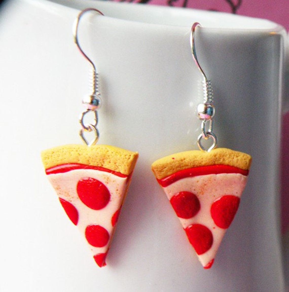 Pepperoni Pizza Earrings Etsy