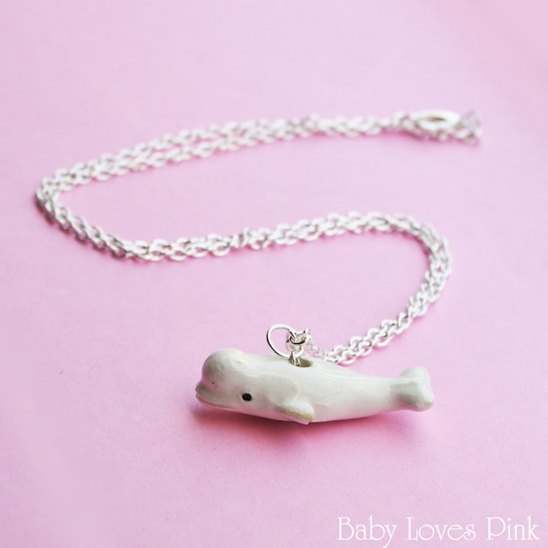 Beautiful Beluga Whale Necklace R3A image 2