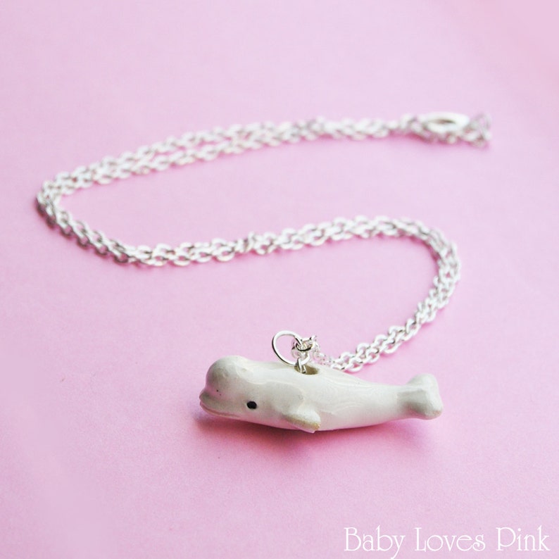 Beautiful Beluga Whale Necklace R3A Etsy