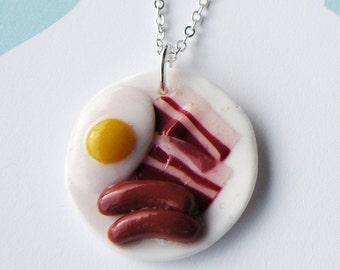 Breakfast Plate Necklace  (D1C1)