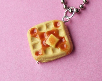 Belgian Waffles Necklace  (D1C2)