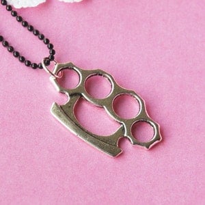 Brass Knuckles Necklace - Etsy